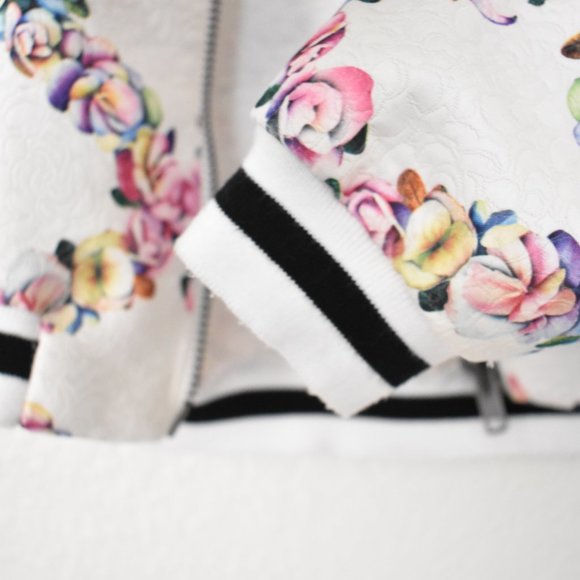 Lucca Couture Floral Bomber Jacket - Picture 9 of 16